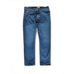 Men’s Wrangler Denim Blue Jeans Slim Straight Size 34x32